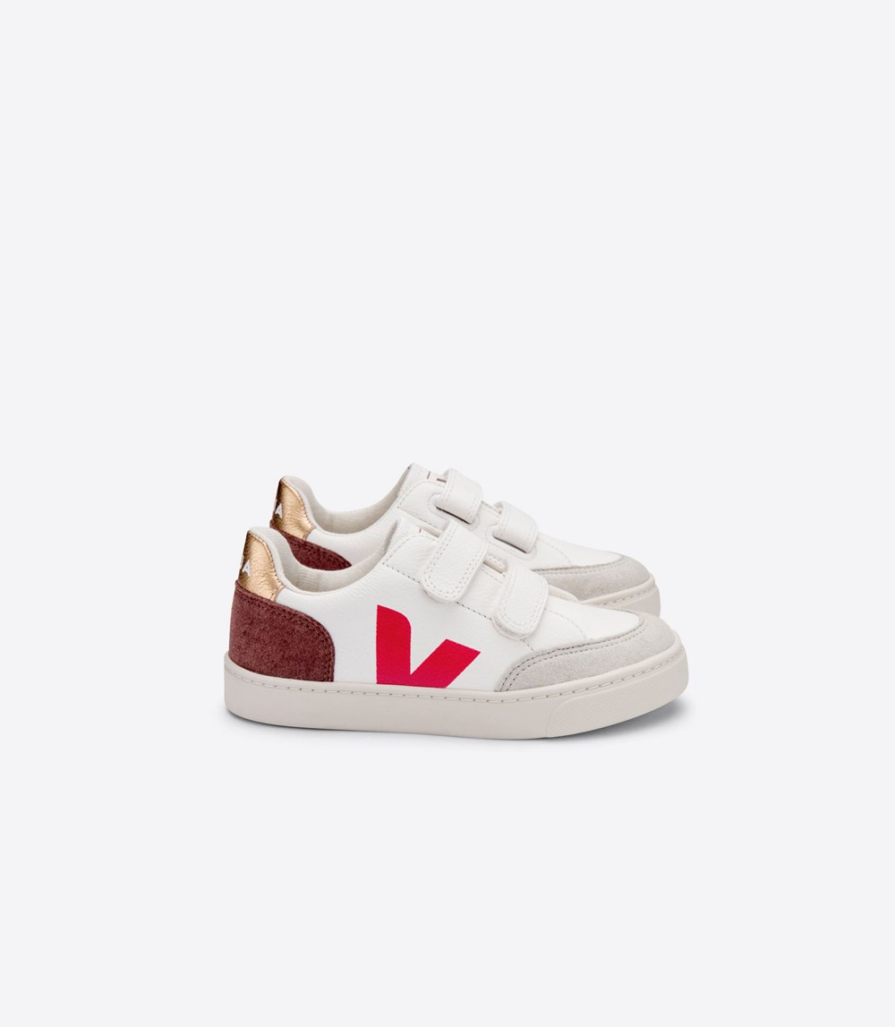 Tenis Veja Niños - V-12 Velcro Chromefree - Blancos - 701PFITZW